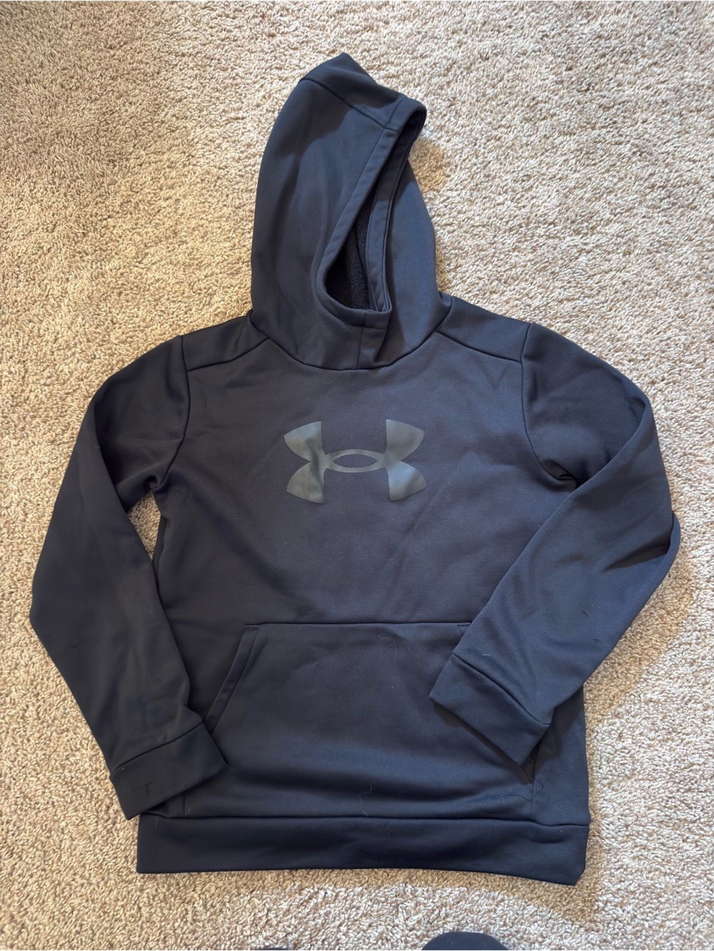 Under Armour Boys Black Logo Pullover Hoodie